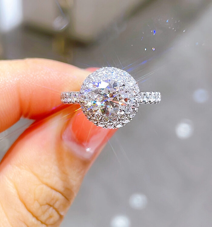 1ct Round Diamond Platinum Ring