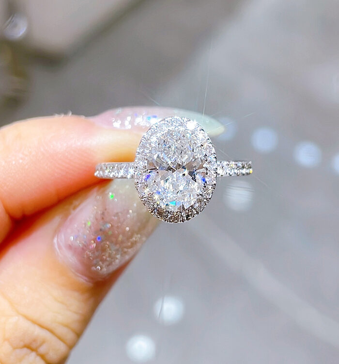 1ct Oval Diamond Platinum Ring