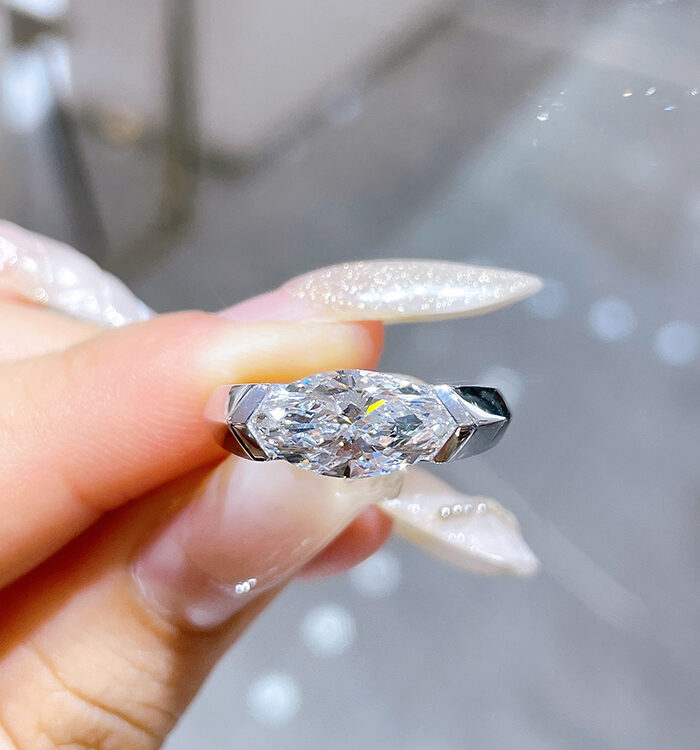 1ct Marquise Diamond Platinum Ring