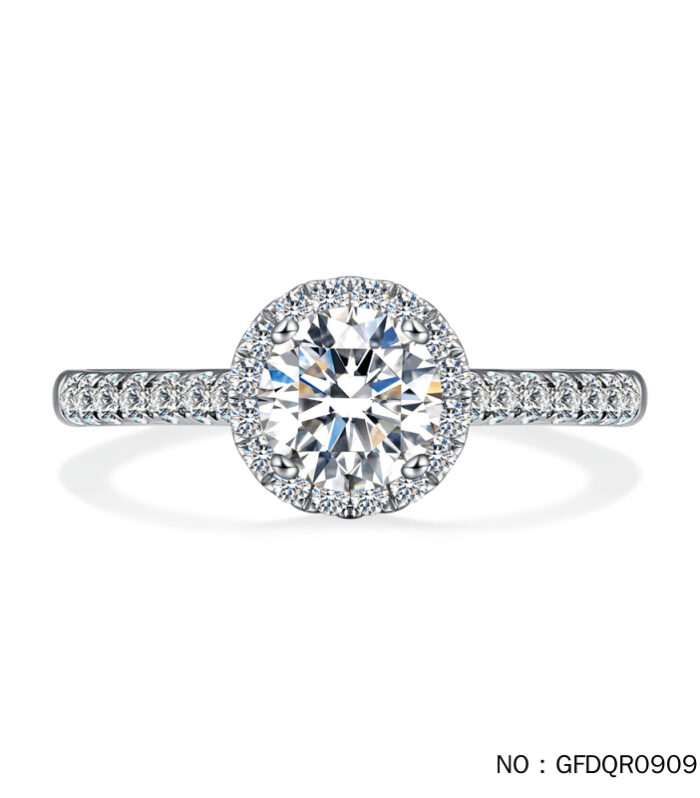 Round Diamond White Gold 18K Ring