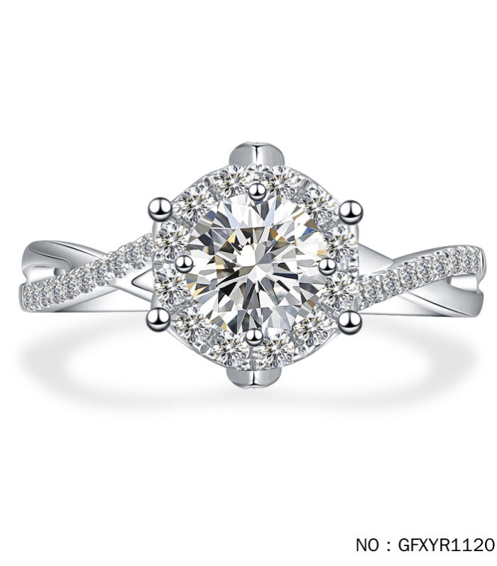 Round Diamond White Gold 18K Ring