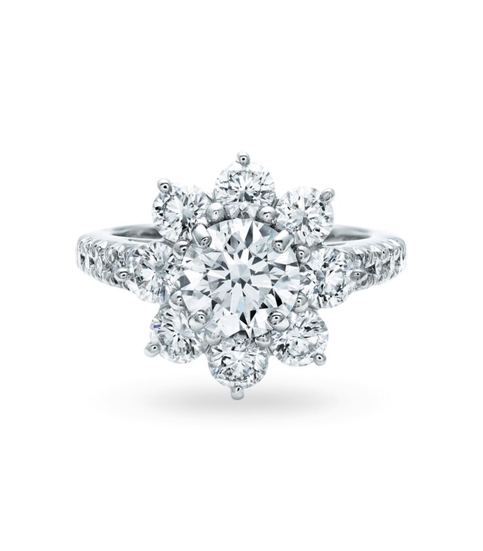 Round Diamond White Gold 18K Ring