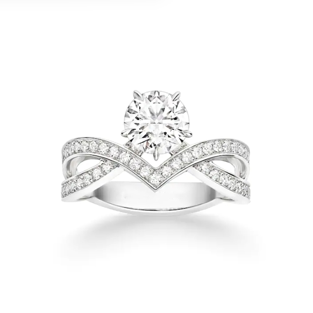 Round Diamond White Gold 18K Ring