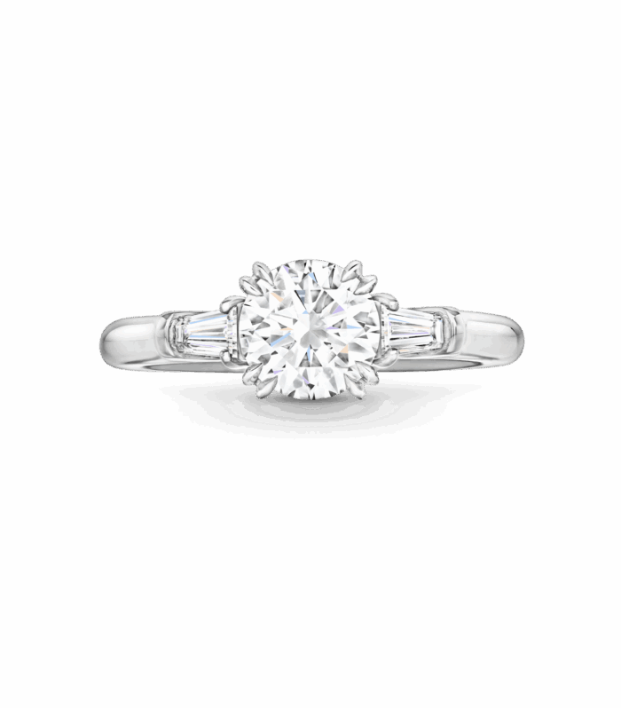 Round Diamond White Gold 18K Ring