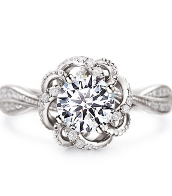 Round Diamond White Gold 18K Ring