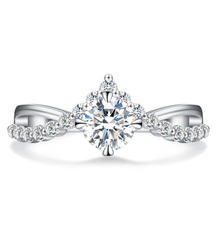 Round Diamond White Gold 18K Ring