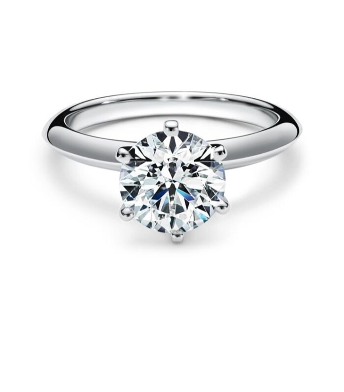 Round Diamond White Gold 18K Ring