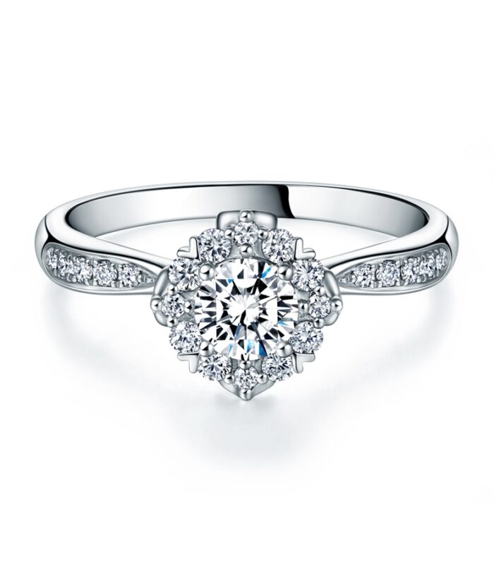 Round Diamond White Gold 18K Ring