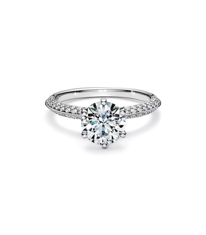 Round Diamond White Gold 18K Ring