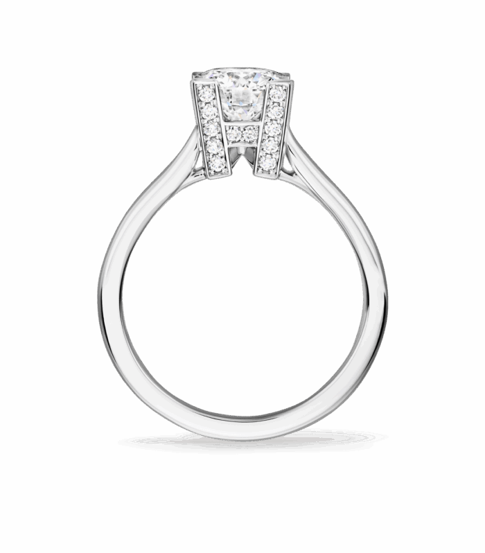 Round Diamond White Gold 18K Ring