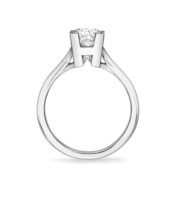 Round Diamond White Gold 18K Ring