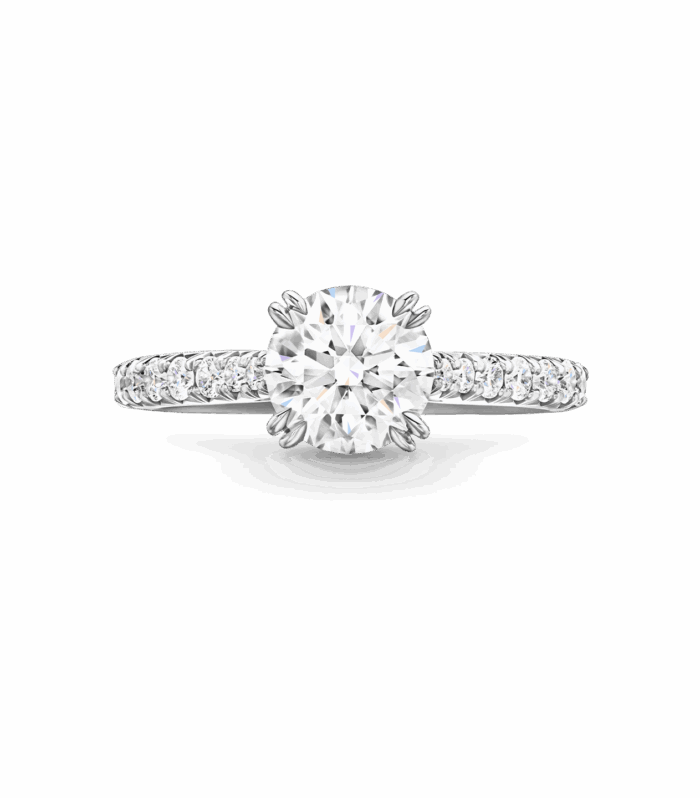 Round Diamond White Gold 18K Ring