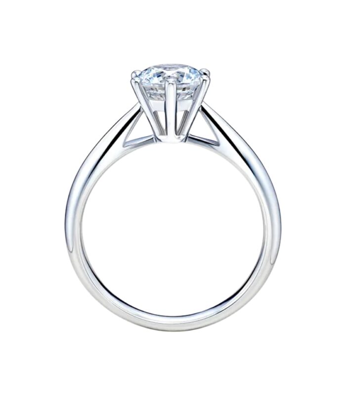 1ct Round Diamond White Gold 18K Ring