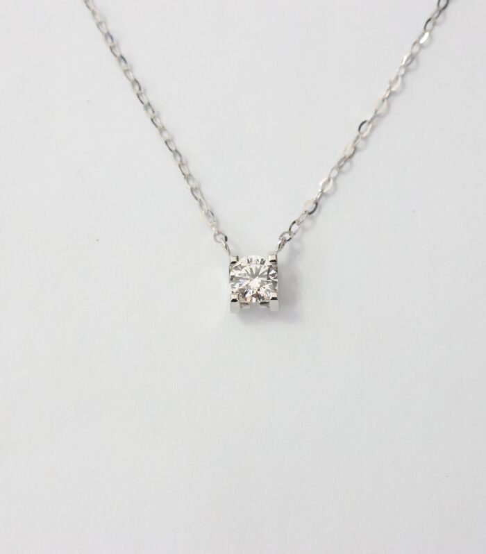 1ct Round Diamond White Gold 18K Ring