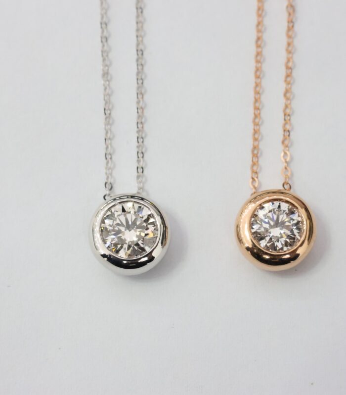 1ct Round Diamond White Gold 18K Ring