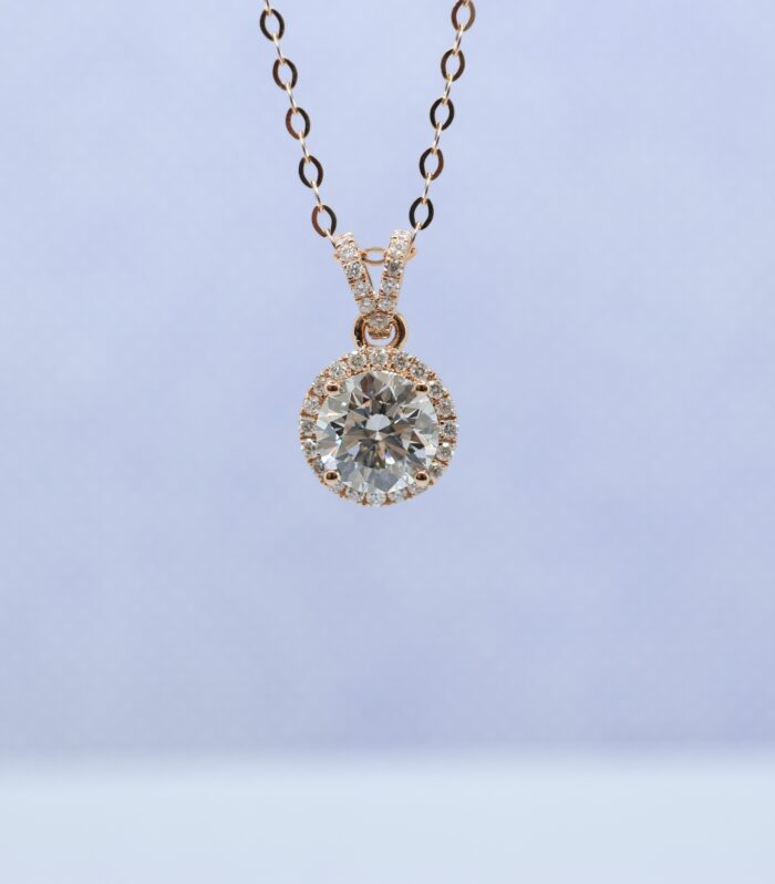 1ct Round Diamond White Gold 18K Ring