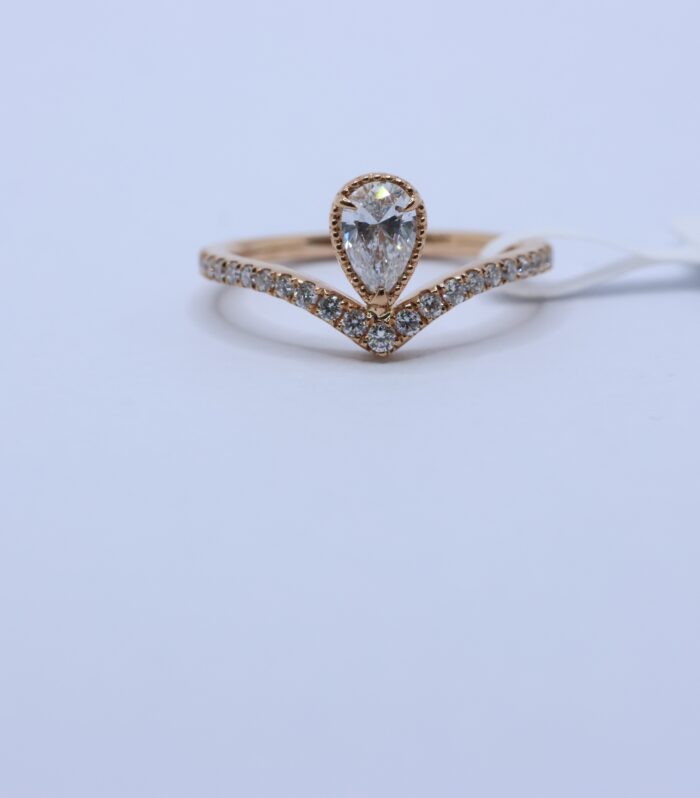 1ct Pear Diamond White Gold 18K Ring