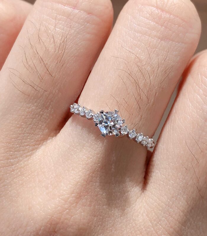 1ct Round Lab Diamond White Gold 18K Ring