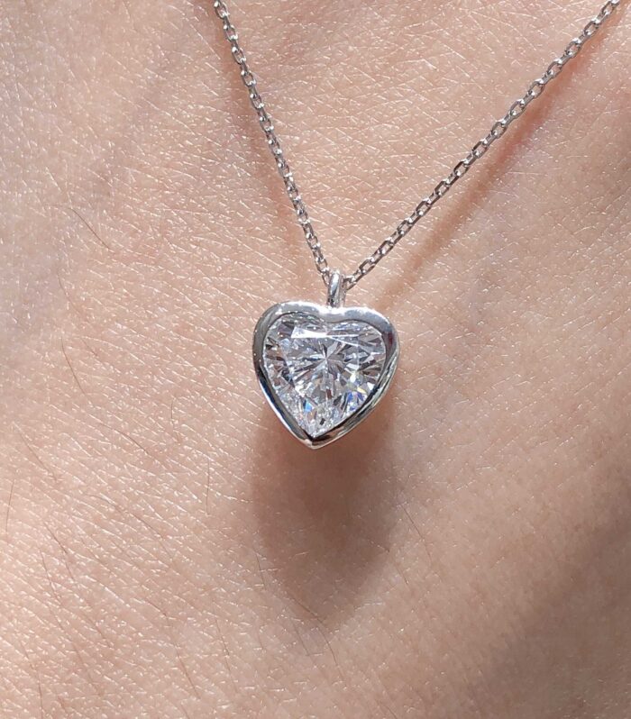 1ct Heart Lab Diamond White Gold 18K Ring