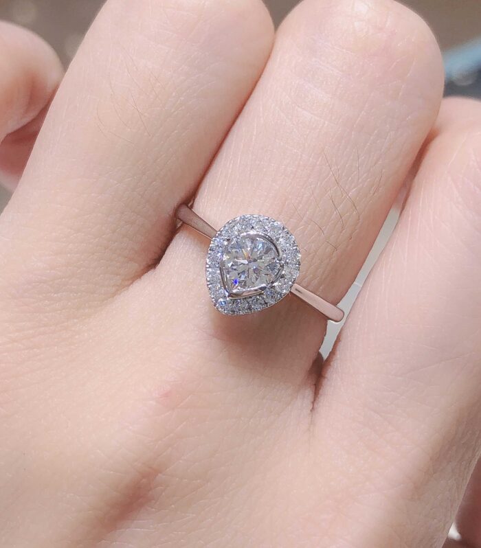 1ct Round Lab Diamond White Gold 18K Ring