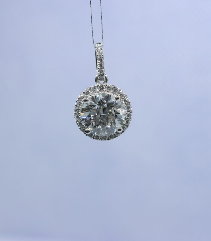 1ct Round Diamond White Gold 18K Ring