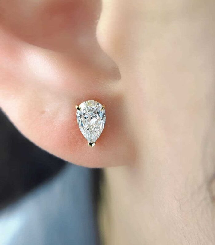 2ct Pear Lab Diamond White Gold 18K Ring