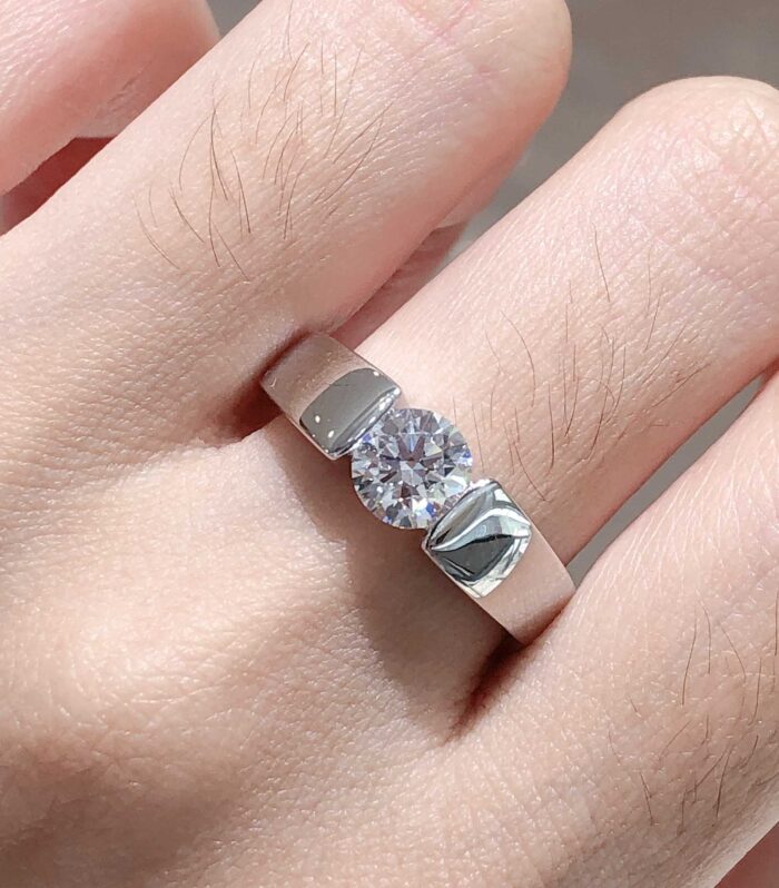 1ct Round Lab Diamond 铂PT950 Ring