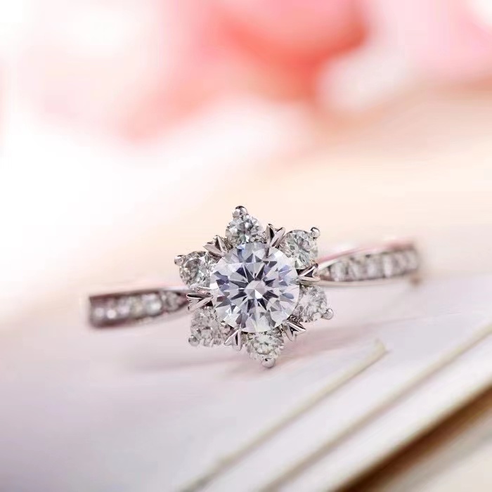 1ct Round Lab Diamond White Gold 18K Ring