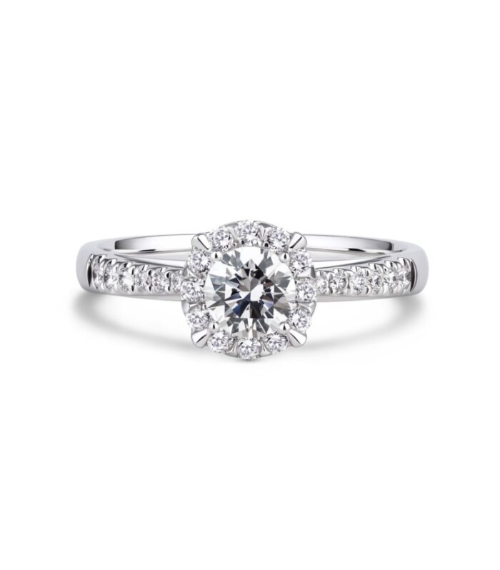 1ct Round Lab Diamond White Gold 18K Ring