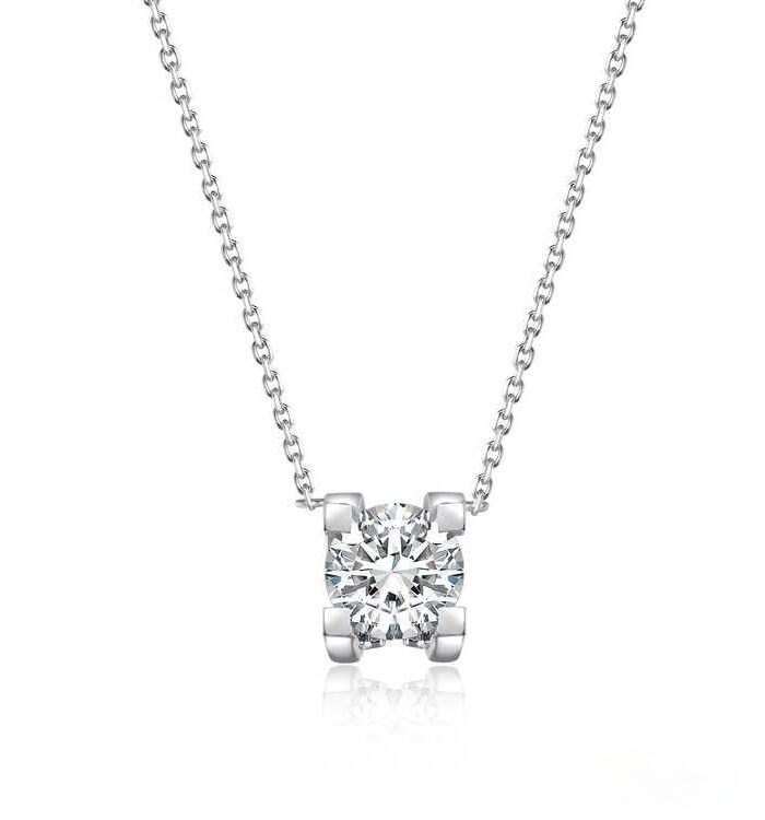 1ct Round Lab Diamond 铂PT950 Necklaces