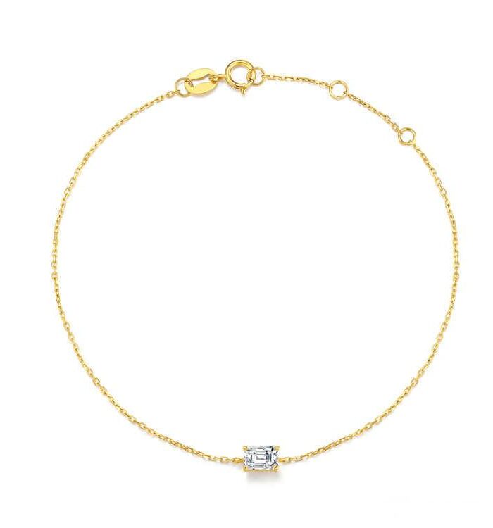 1ct Emerald Lab Diamond Yellow Gold 18K Ring