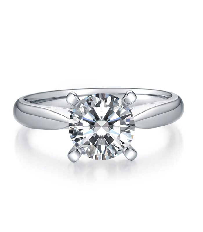 1ct Round Diamond 18K金 Ring