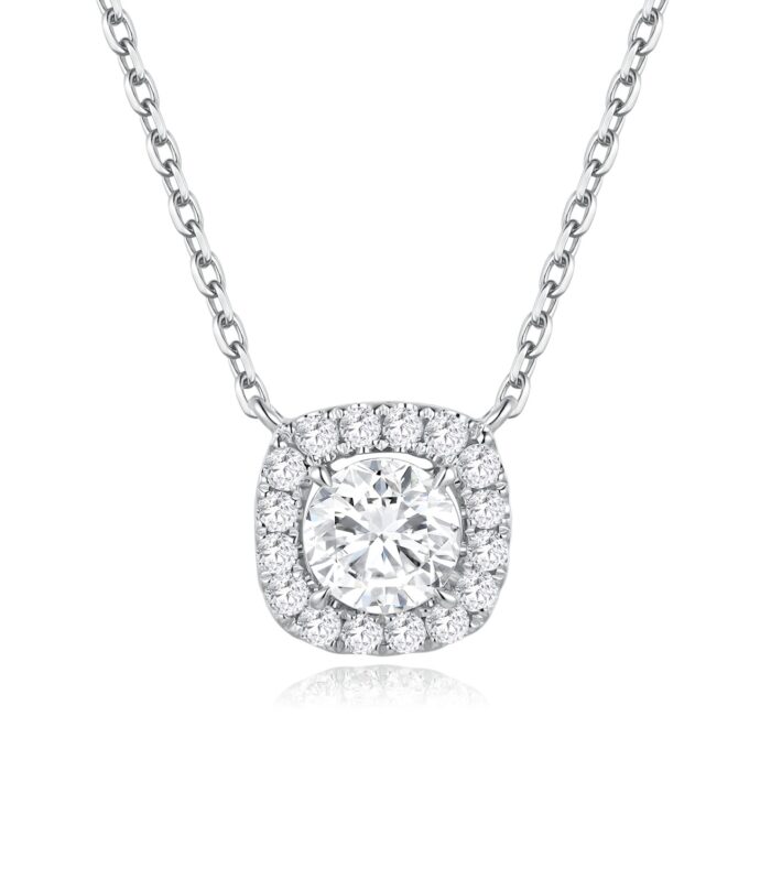 1ct Round Diamond White Gold 18K Ring