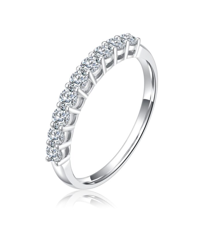 9ct Round Diamond White Gold 18K Ring