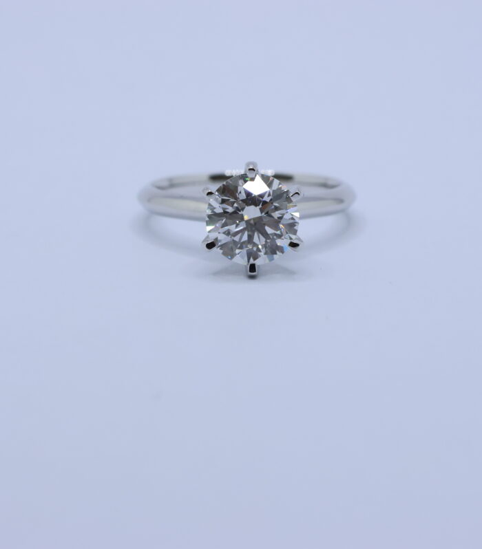 1ct Round Diamond White Gold 18K Ring