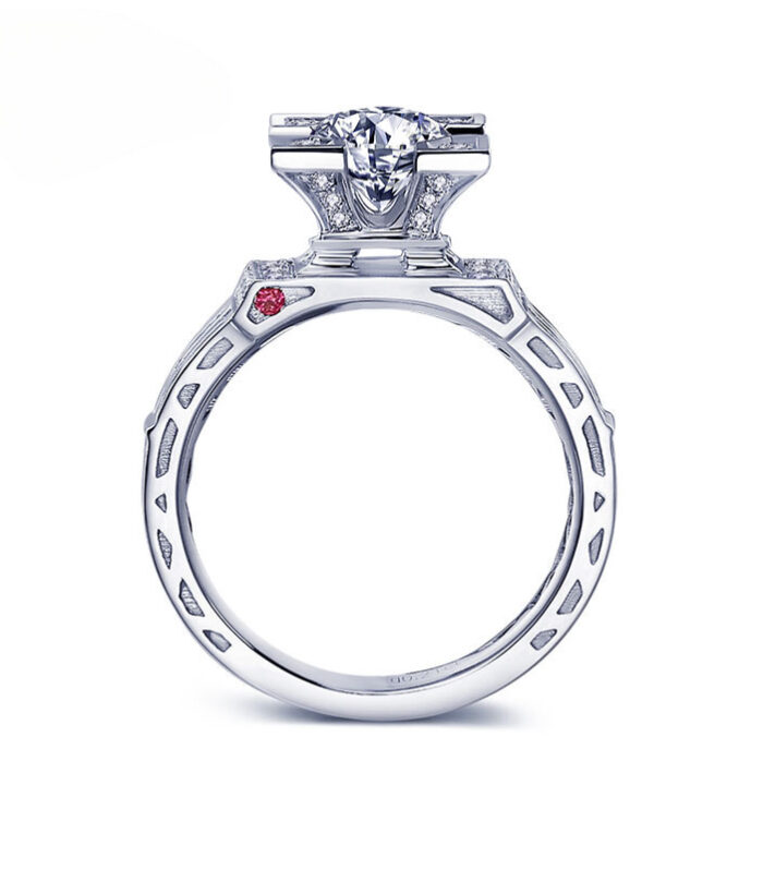 1ct Round Lab Diamond White Gold 18K Ring