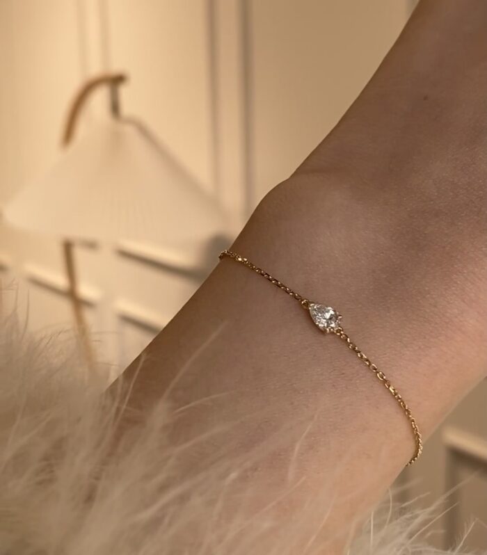 1ct Pear Lab Diamond 铂PT950 Ring