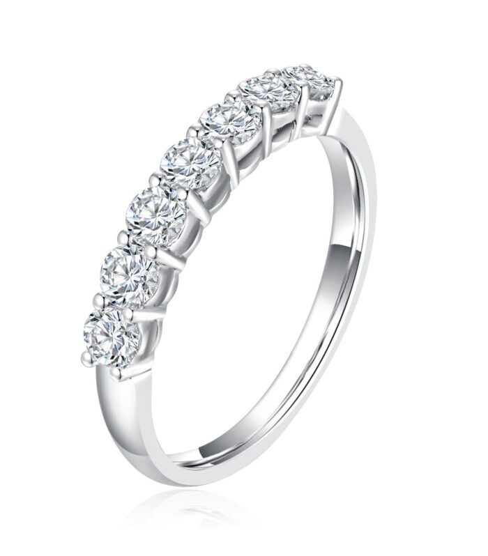 7ct Round Diamond White Gold 18K Ring