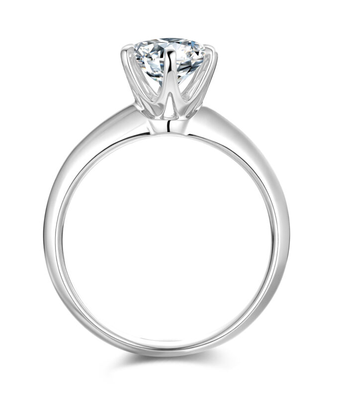 1ct Round Diamond 18K金 Ring