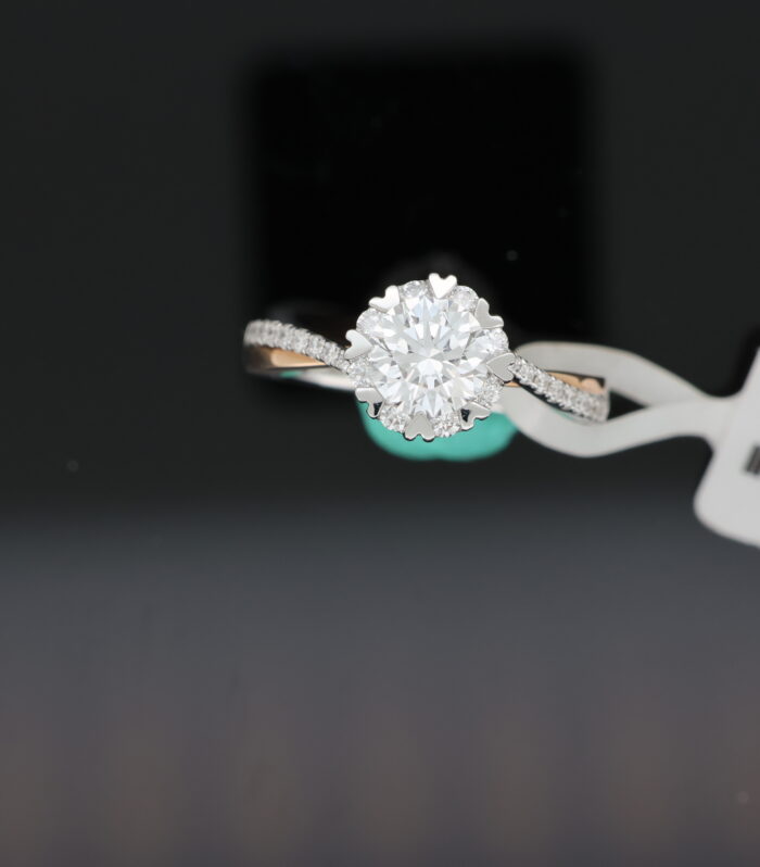 1ct Oval Diamond White Gold 18K Ring