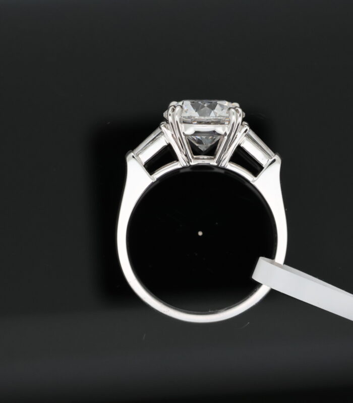 3ct Round Diamond White Gold 18K Ring