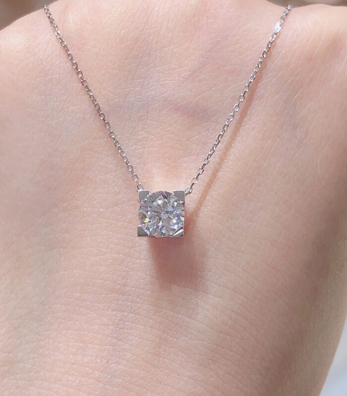 1ct Round Lab Diamond 铂PT950 Necklaces