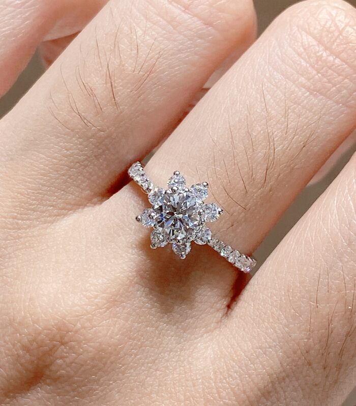 1ct Round Lab Diamond 铂PT950 Ring