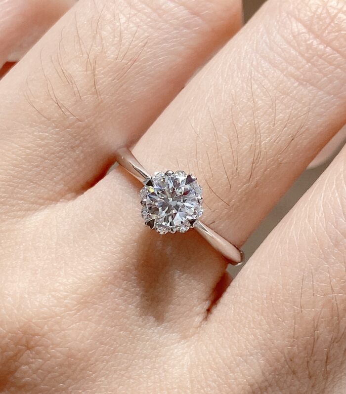 1ct Round Lab Diamond White Gold 18K Ring