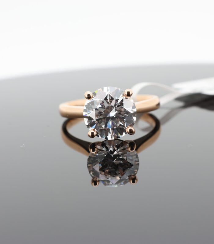 1ct Round Diamond 18K红 Ring