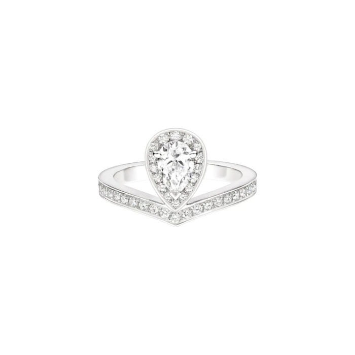 1ct Pear Lab Diamond White Gold 18K Ring