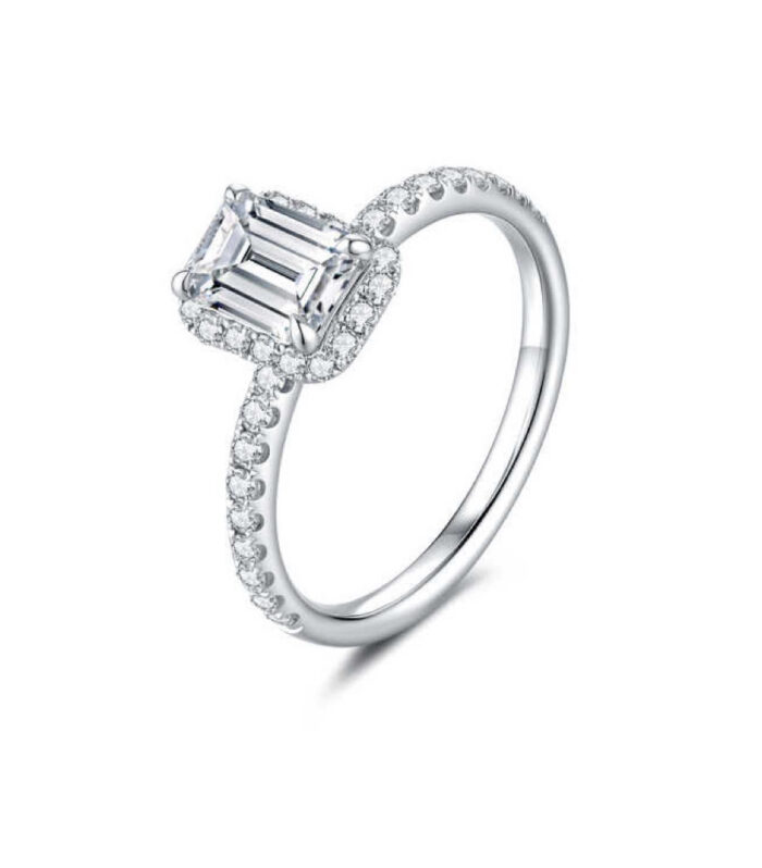 Emerald 培育空托 铂PT950 Ring