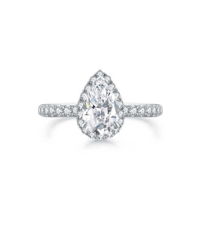 1ct Pear Lab Diamond 铂PT950 Ring