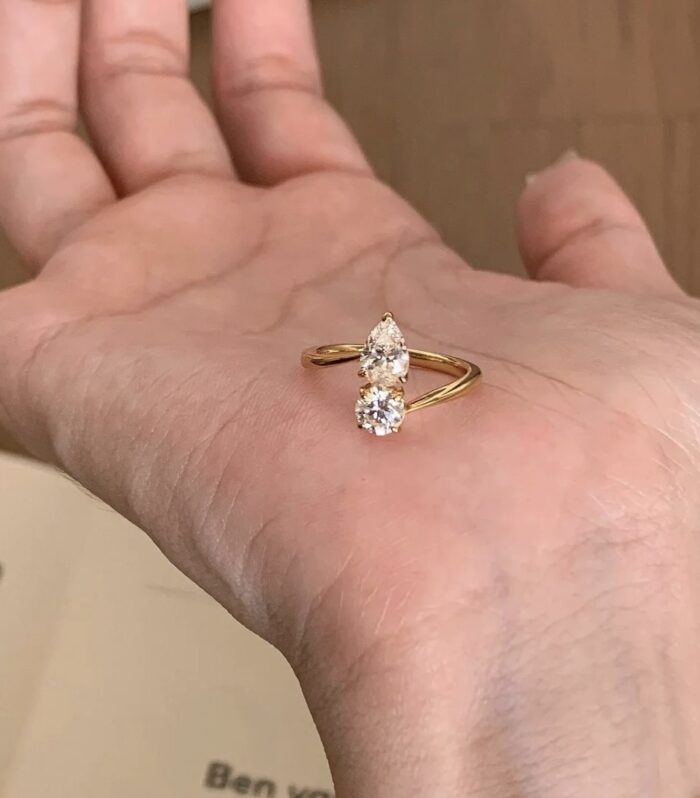 Lab Diamond Yellow Gold 18K Ring