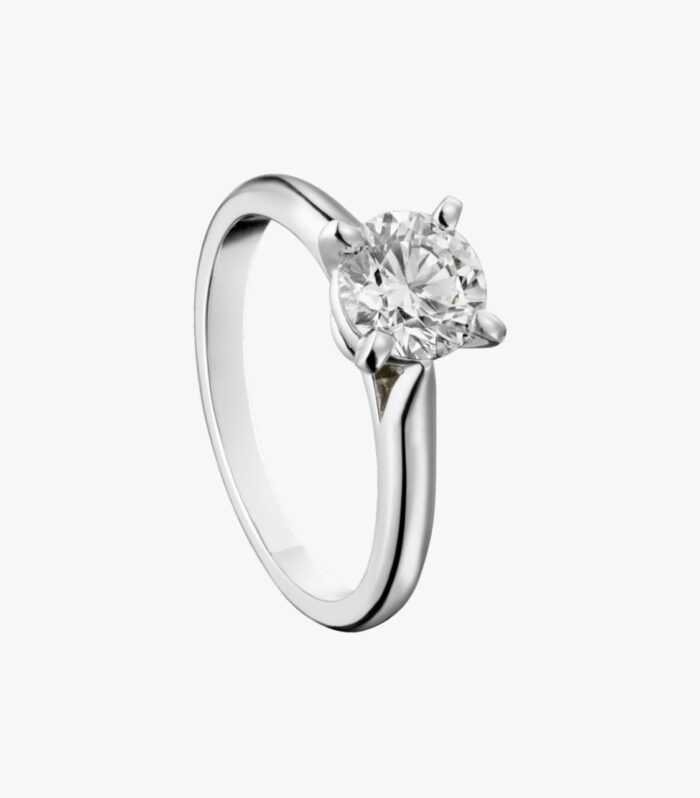 1ct Round Lab Diamond White Gold 18K Ring